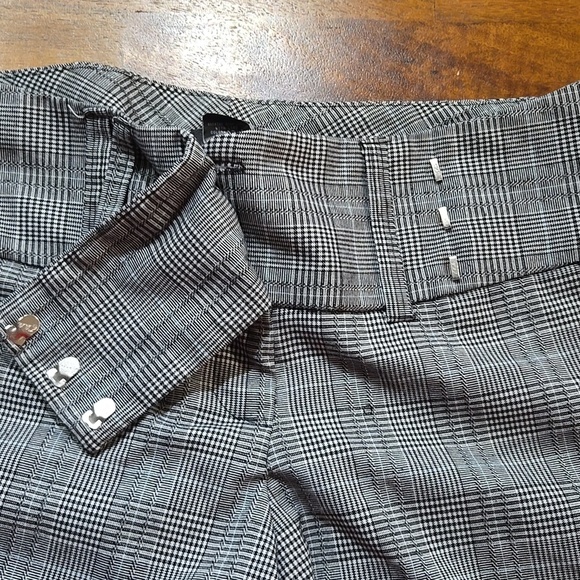 Star City Y2K Black And White Plaid Mid-Rise Cuffed Trouser Pants Size 7 - Picture 4 of 15